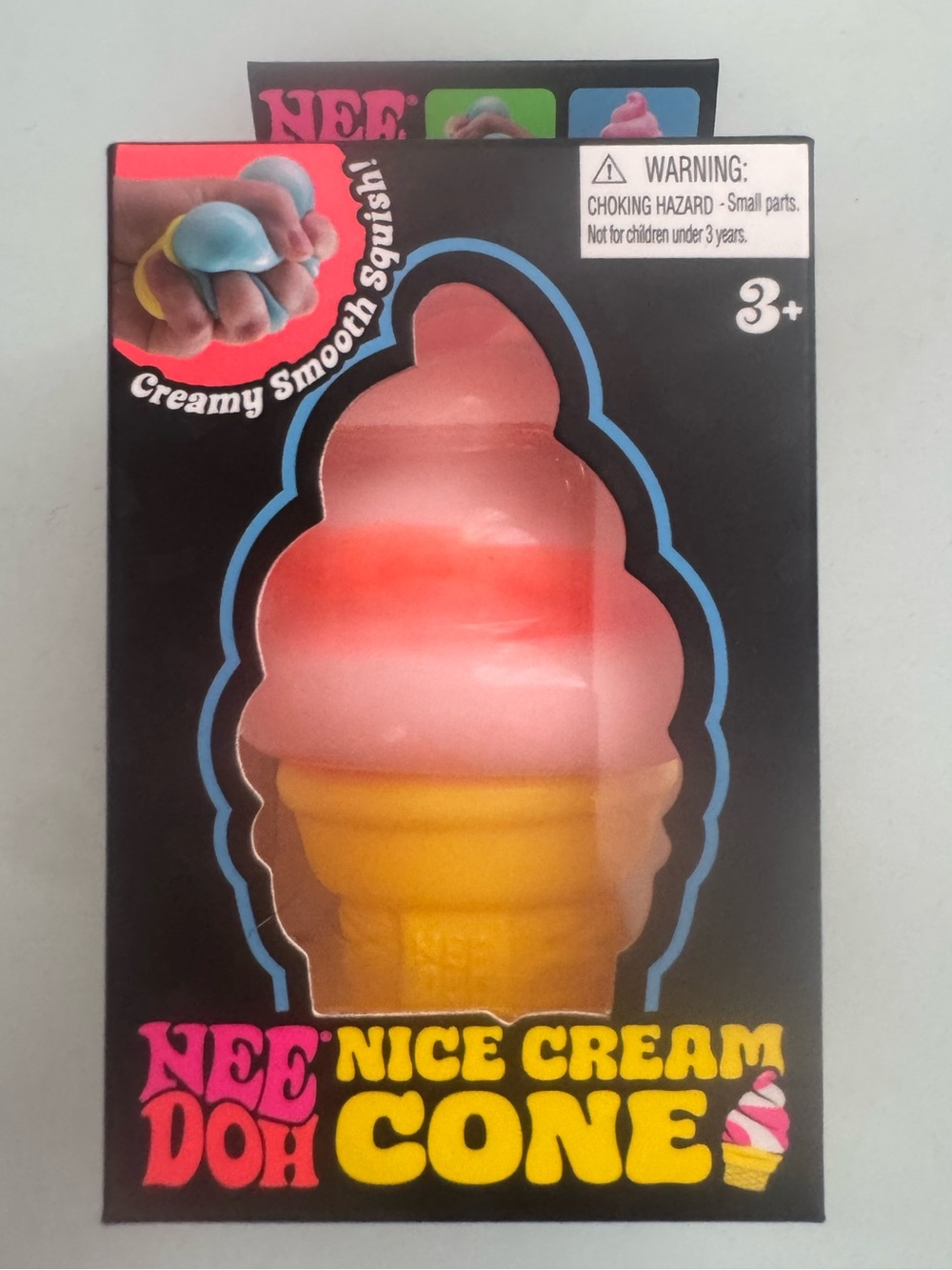 NEW Needoh Nice Cream Cone Squishy Toy Orange Pink | Rare Viral | Fast Shipping!